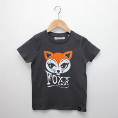 Kids t-shirt ‘Foxy lady’ – Grey from zebrasaurus