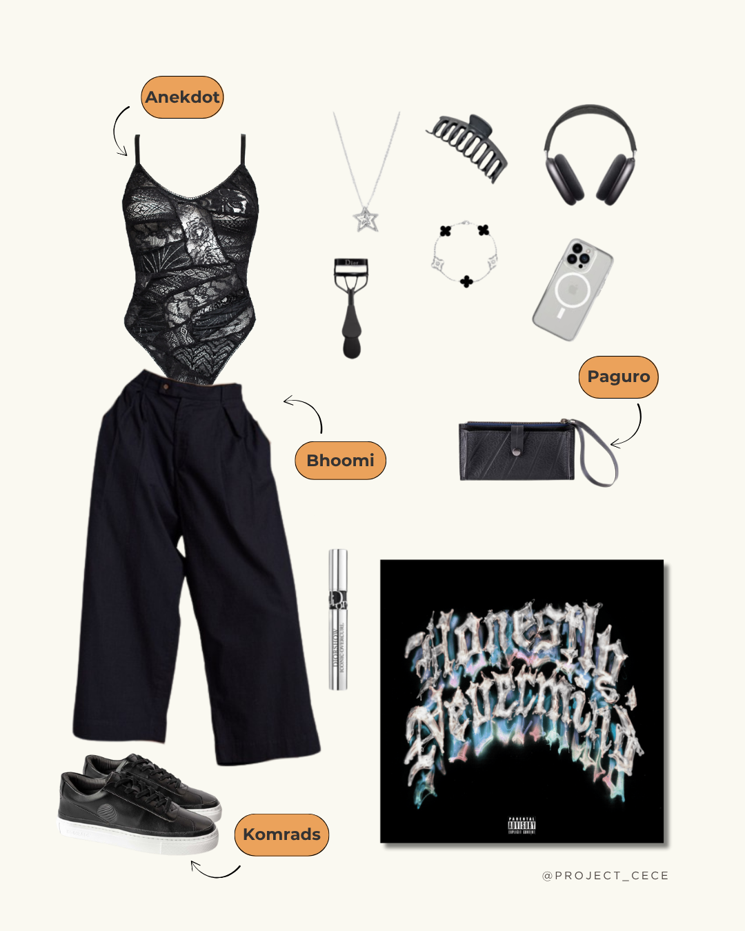 Dark Feminine Concert Outfit Inspiration