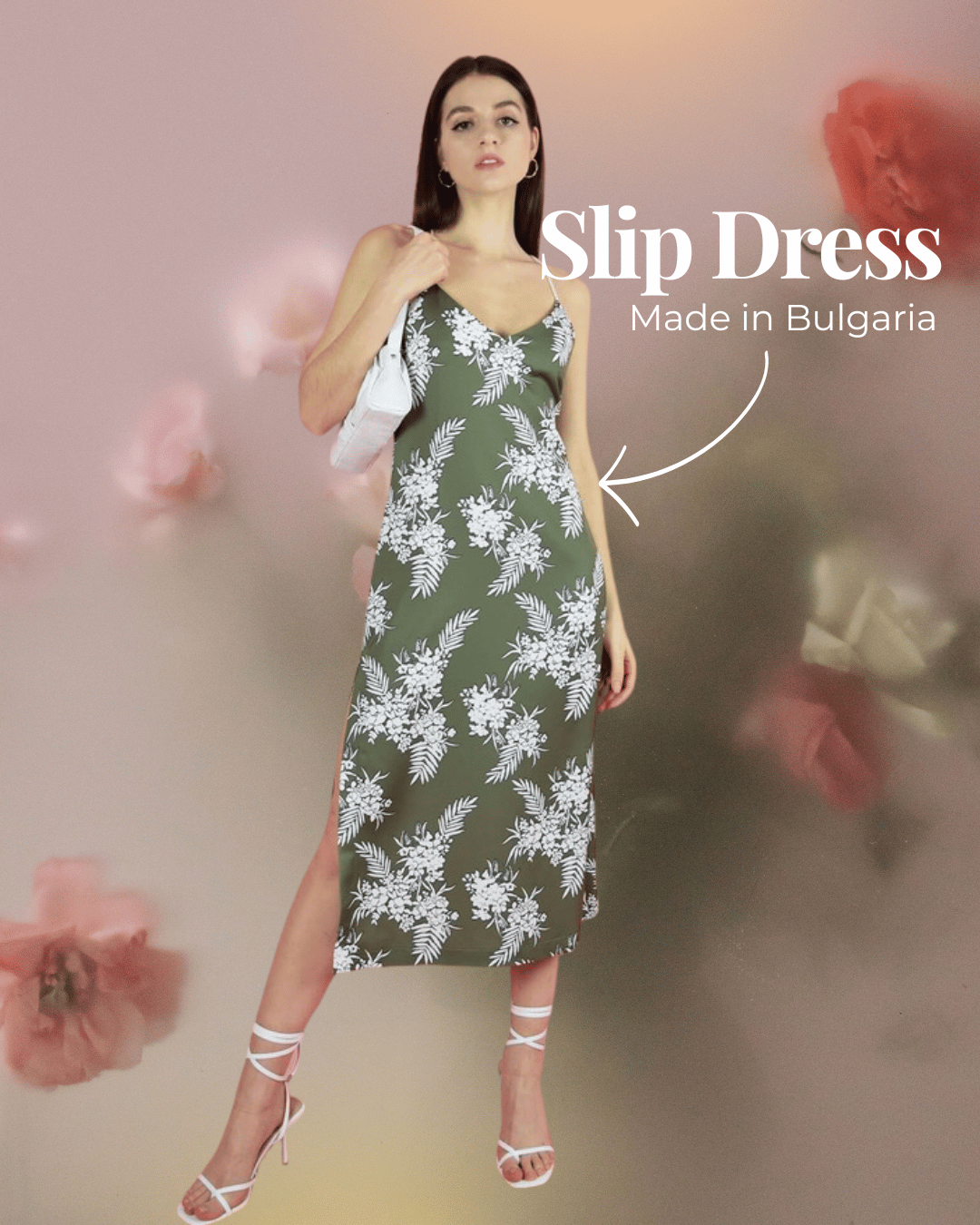 Midi Slip Dress from Deadstock Fabrics