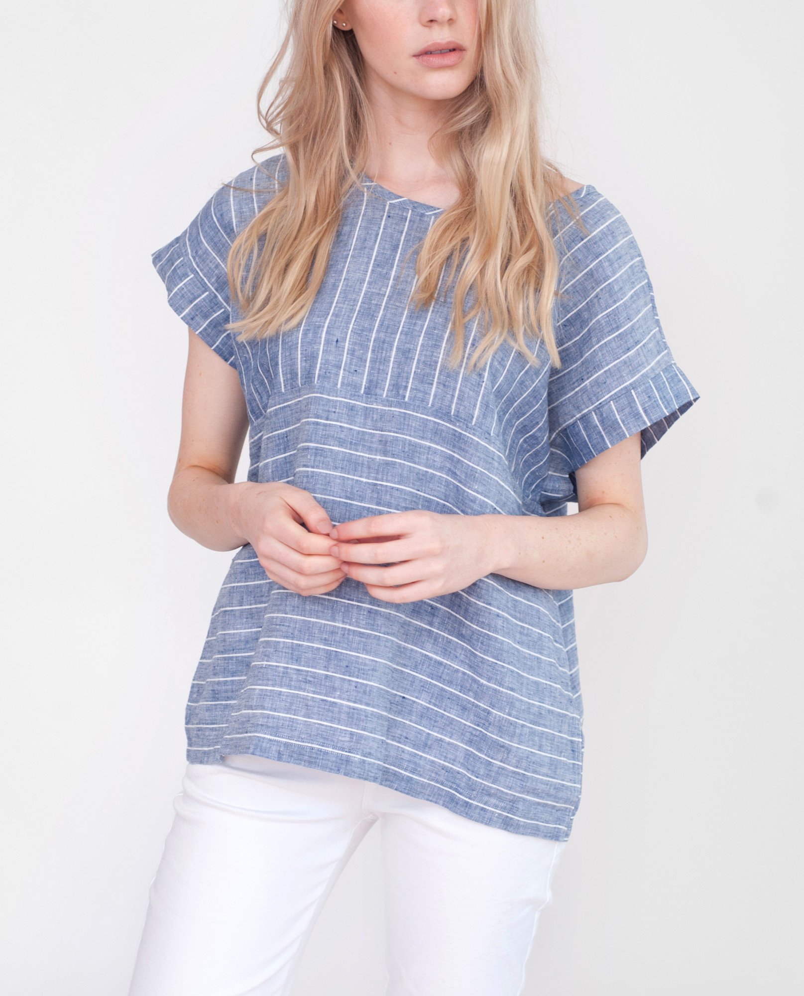FIONA Linen Striped Top from Beaumont Organic FIONA Linen Striped Top from Beaumont Organic