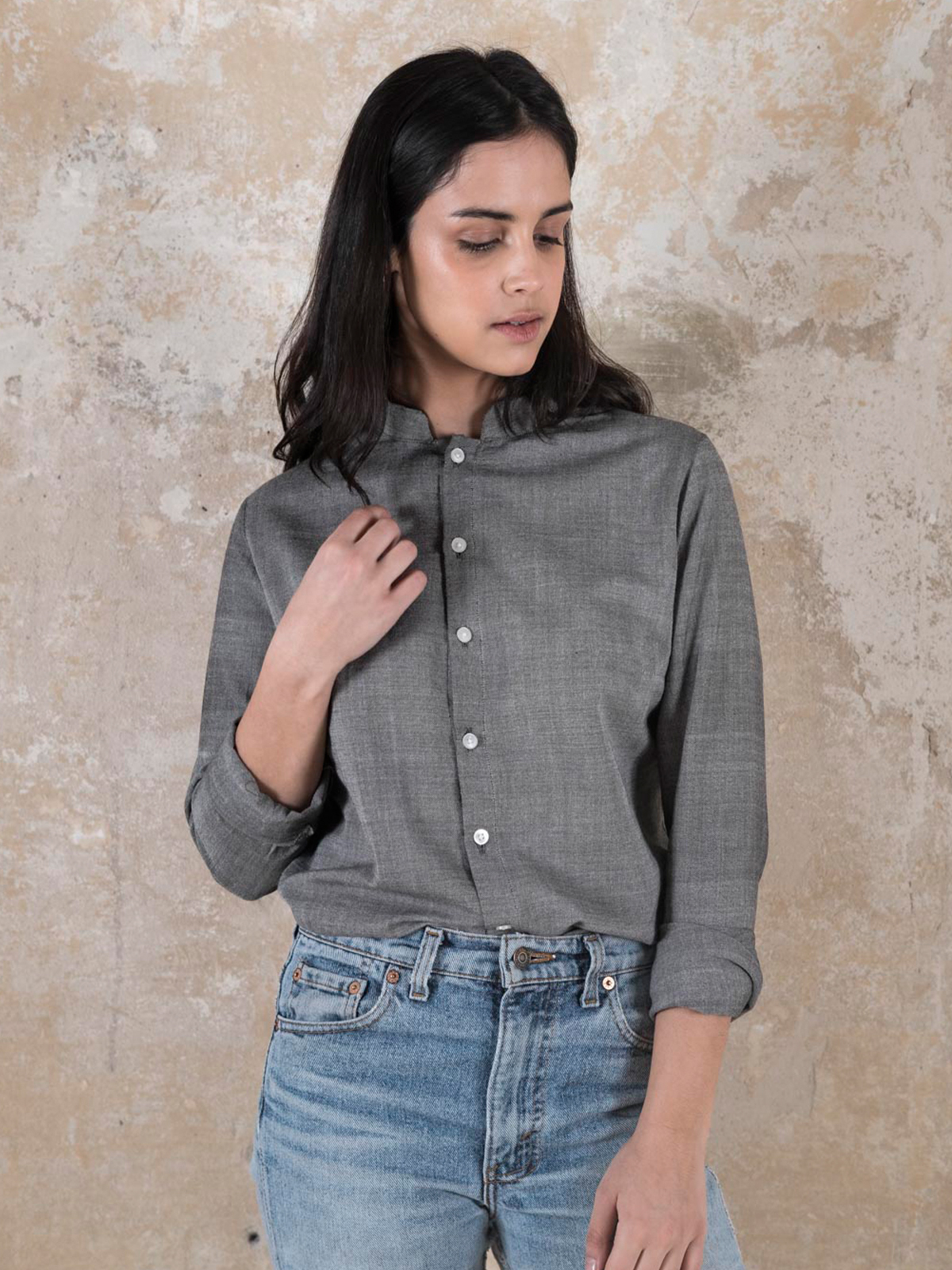 Bluse Benisha Grau from Jyoti - Fair Works Bluse Benisha Grau from Jyoti - Fair Works
